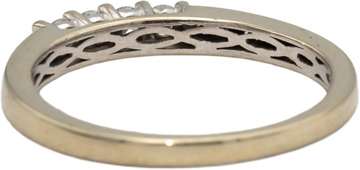 14k White Gold Round Diamond Band Ring 0.22CT Size 7