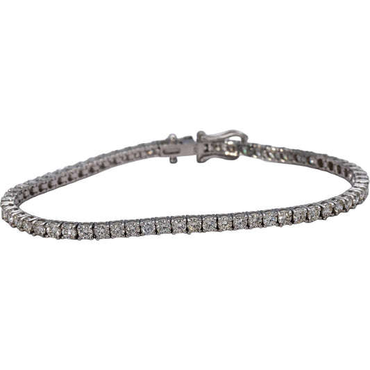 14k White Gold VS Round Diamond Tennis Bracelet 4.37CT