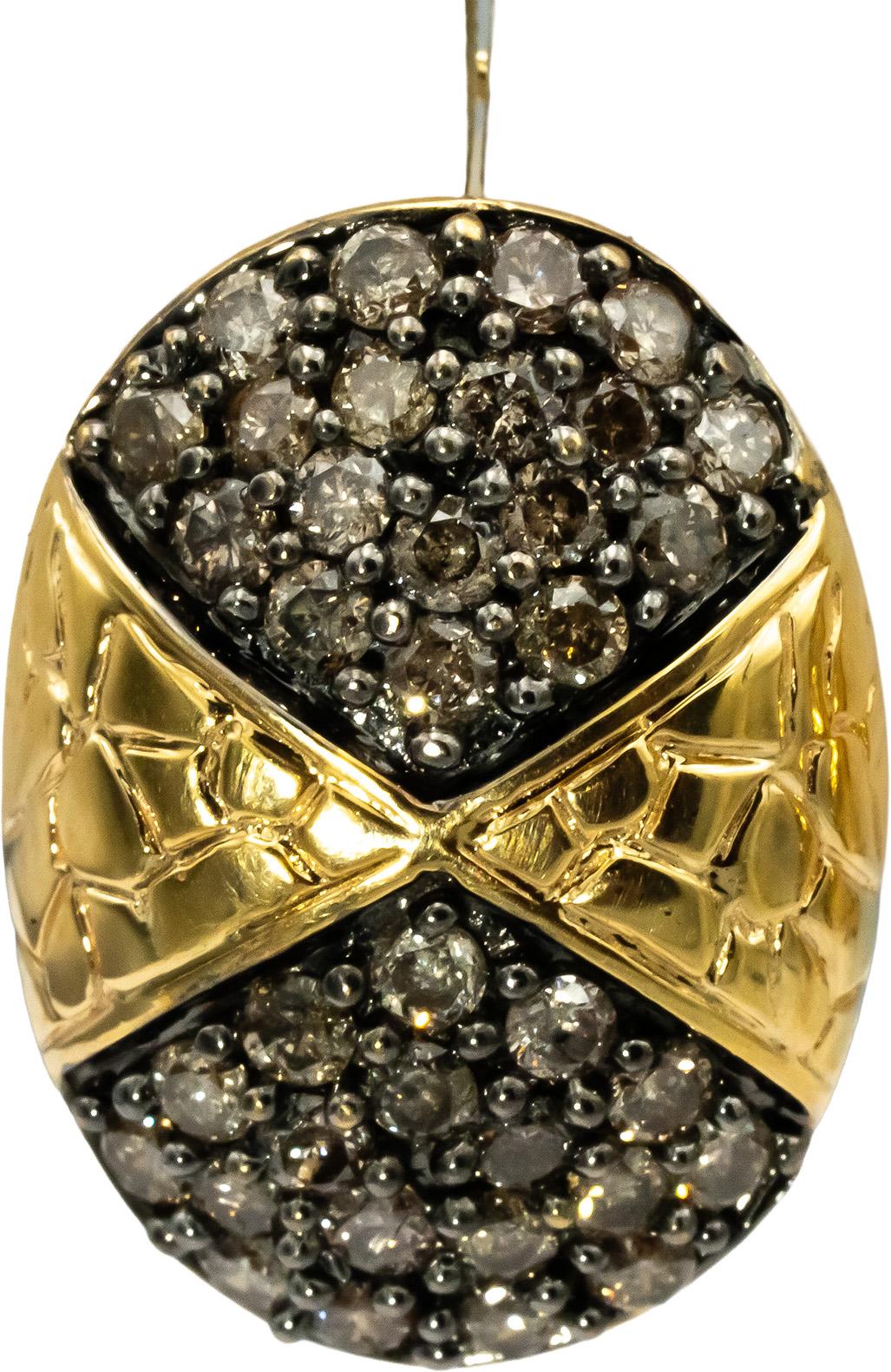 14k Yellow Gold Round Diamond Cluster Earrings 1.50CT