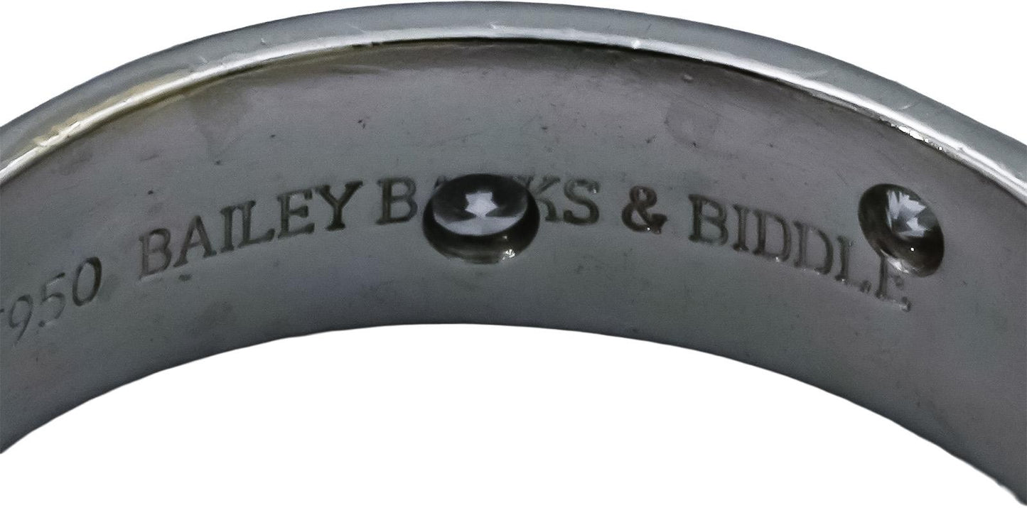 BAILEY BANKS & BIDDLE Platinum 950 VS Round Diamond Band Ring 0.15CT Size 6