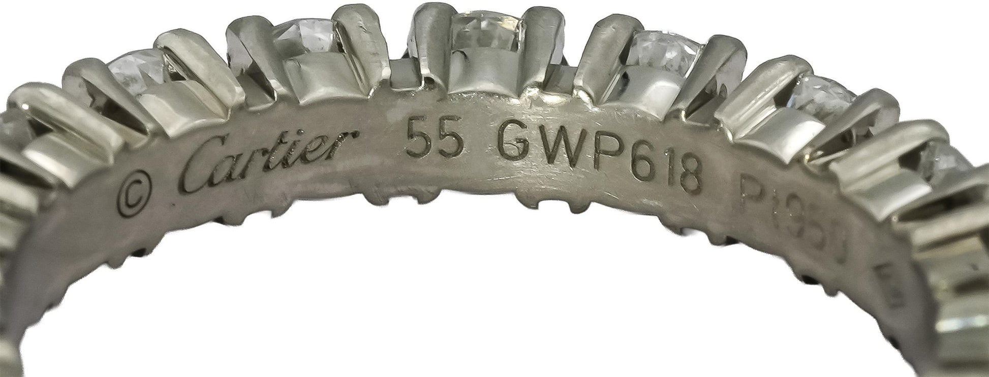 CARTIER Platinum VS Round Diamond Eternity Ring 2.56CT Size 55 - 23,500 Retail