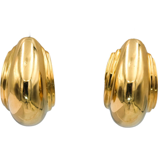 TIFFANY & CO. 18k Yellow Gold Paloma Picasso Vendome Half-Hoop Earrings