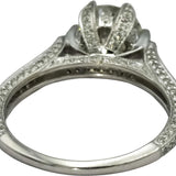 14k White Gold Round Diamond Engagement Ring 2.02CT w/ 1.52CT Center Size 7