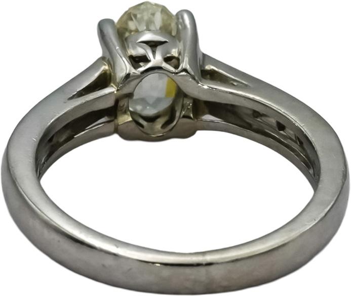 Platinum VS Diamond Engagement Ring 1.28CT w/ 1.03CT Center Size 5.25
