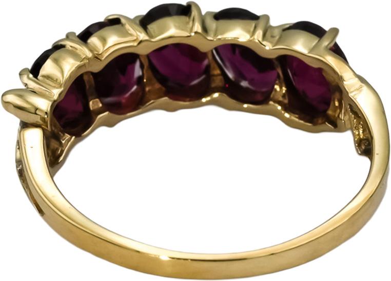 10k Yellow Gold Oval Cut Pink Tourmaline Band Ring 1.25CT Size 8