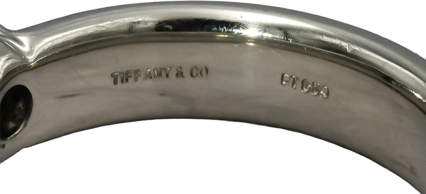 TIFFANY & CO. Platinum Etoile Diamond Engagement Ring 0.51CT Size 8.25 w/ Box