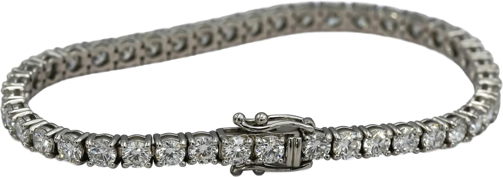 14k White Gold Round VS Lab-Grown Diamond Tennis Bracelet 8.86CT