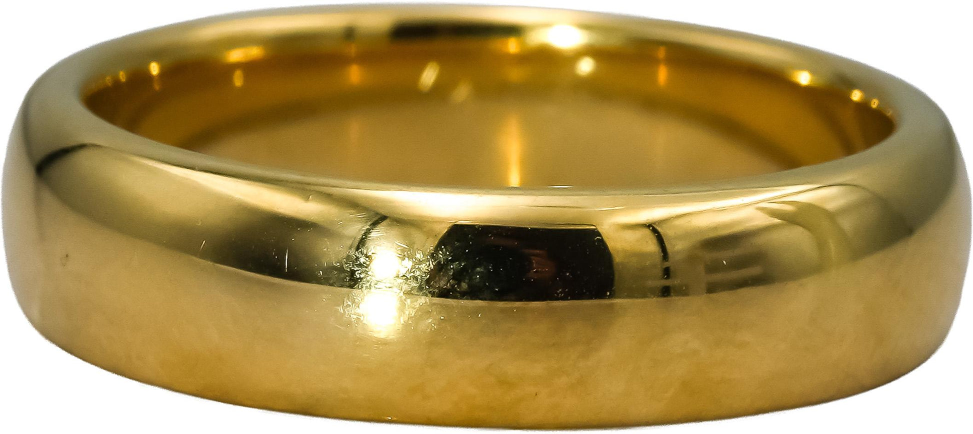 TIFFANY & CO. 1999 18k Yellow Gold 6mm Wide Band Ring Size 9.25