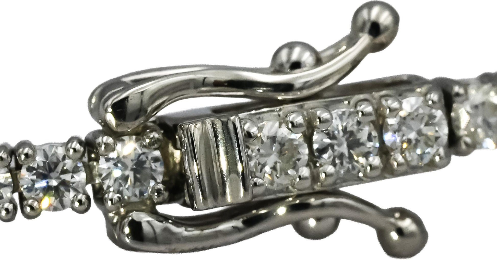 14k White Gold VS Round Diamond Tennis Bracelet 2.75CT