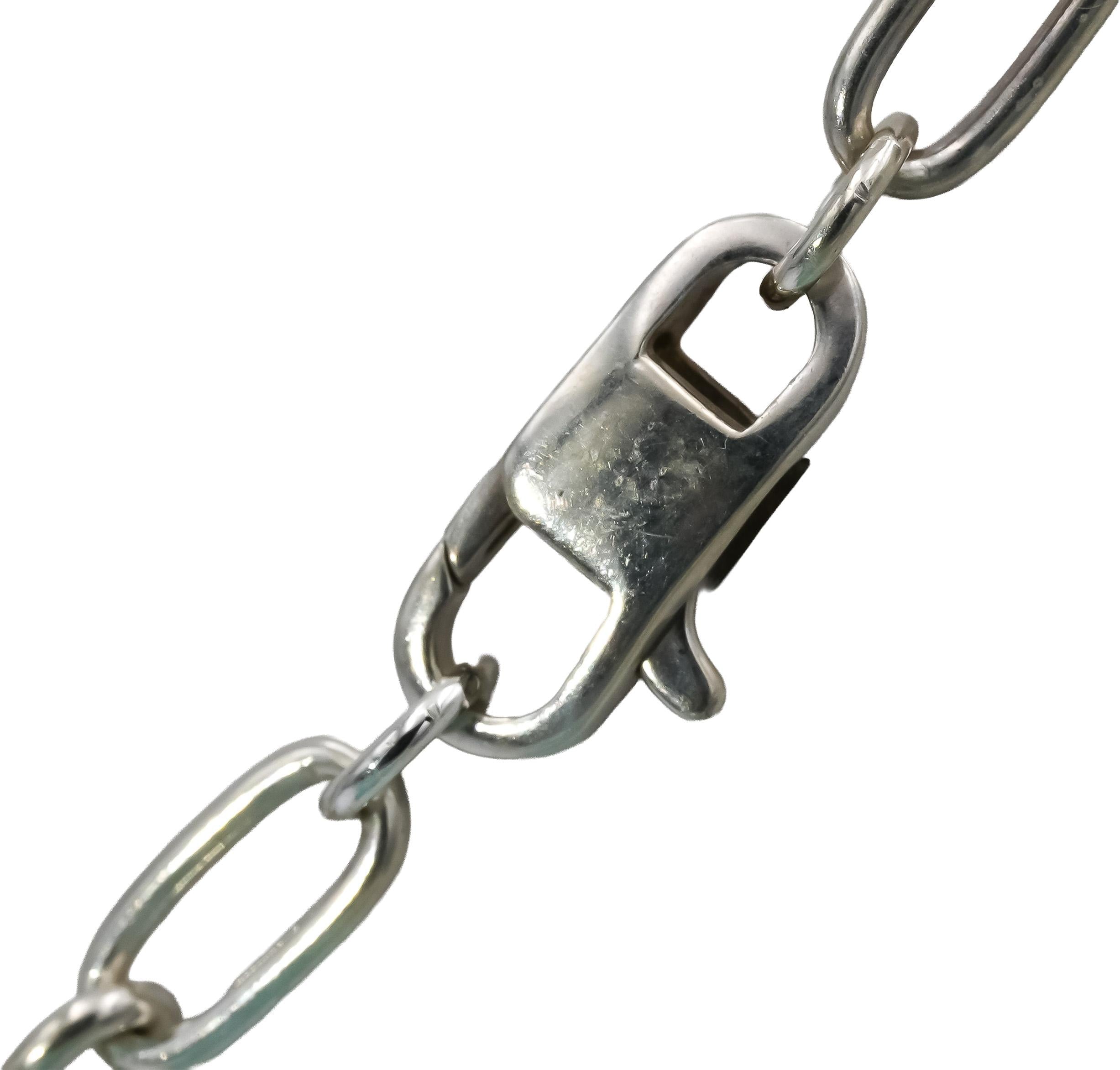 TIFFANY & CO. Sterling Silver 1837 Padlock Charm Necklace w/ Box 800.00 Retail