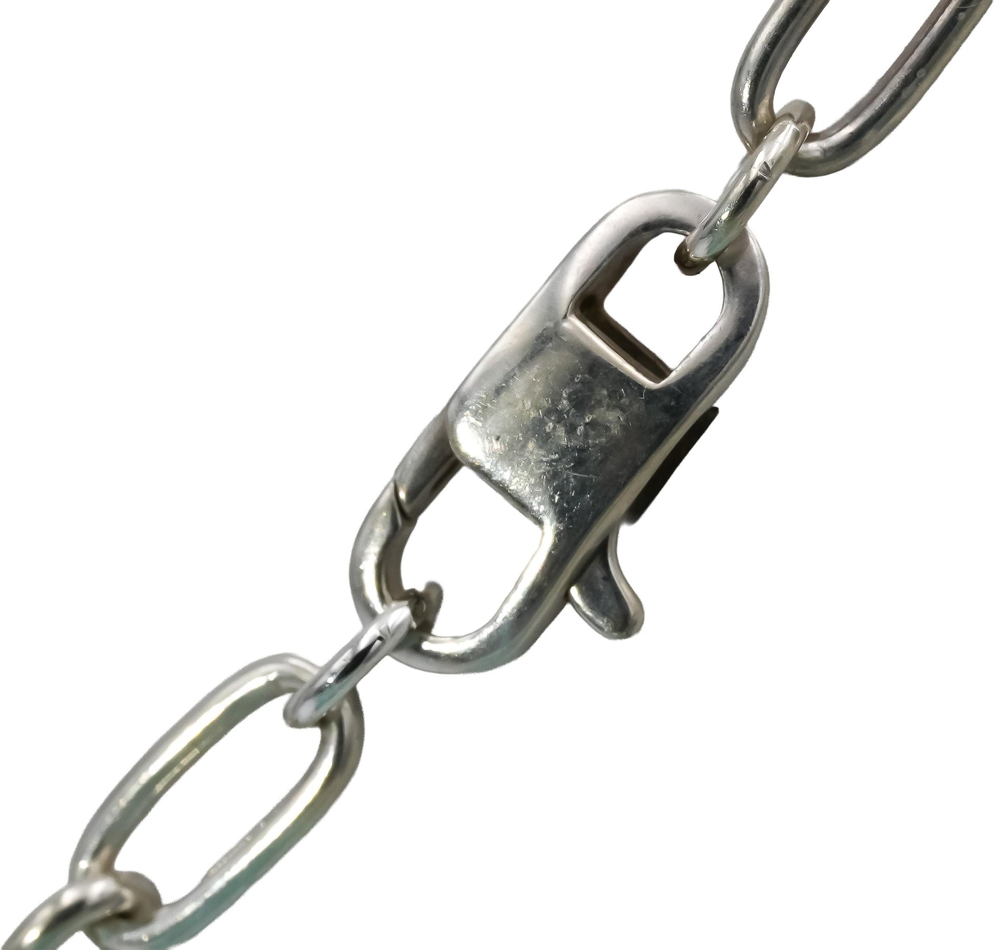TIFFANY & CO. Sterling Silver 1837 Padlock Charm Necklace w/ Box 800.00 Retail