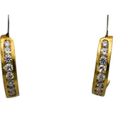 TIFFANY & CO. 18k Gold VS Diamond Inside Out Hoop Huggie Earrings 1.0CT