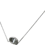 14k White Gold VS Oval Lab-Grown Diamond Solitaire Pendant Necklace 0.98CT