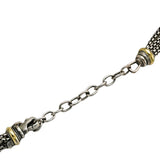 DAVID YURMAN 18k Gold Sterling Silver Gemstone Multistrand Necklace w/ Pouch