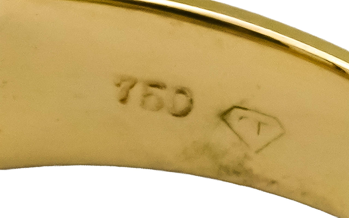 18k Yellow Gold VS Mixed Cut Flush Set Diamond Band Ring 0.25CT Size 6