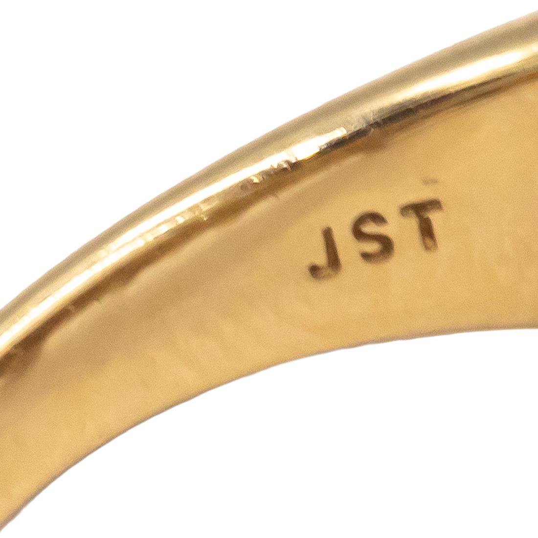 14K Yellow Gold Round & Princess Cut Diamond Wide Band Anniversary  Ring 2.0 cts