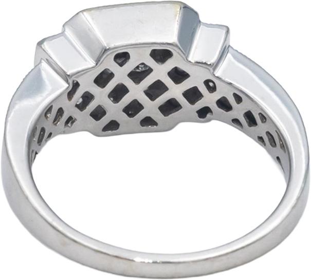 Princess and Round Cut Diamond 14k White Gold Cocktail Ring 0.50CT Size 7.5