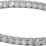 18k White Gold Round Diamond Inside Out Hoop Earrings 7.21CTW