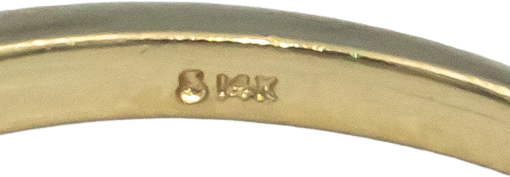 14k Yellow Gold 0.65CT Diamond and Sapphire Band Ring Size 6
