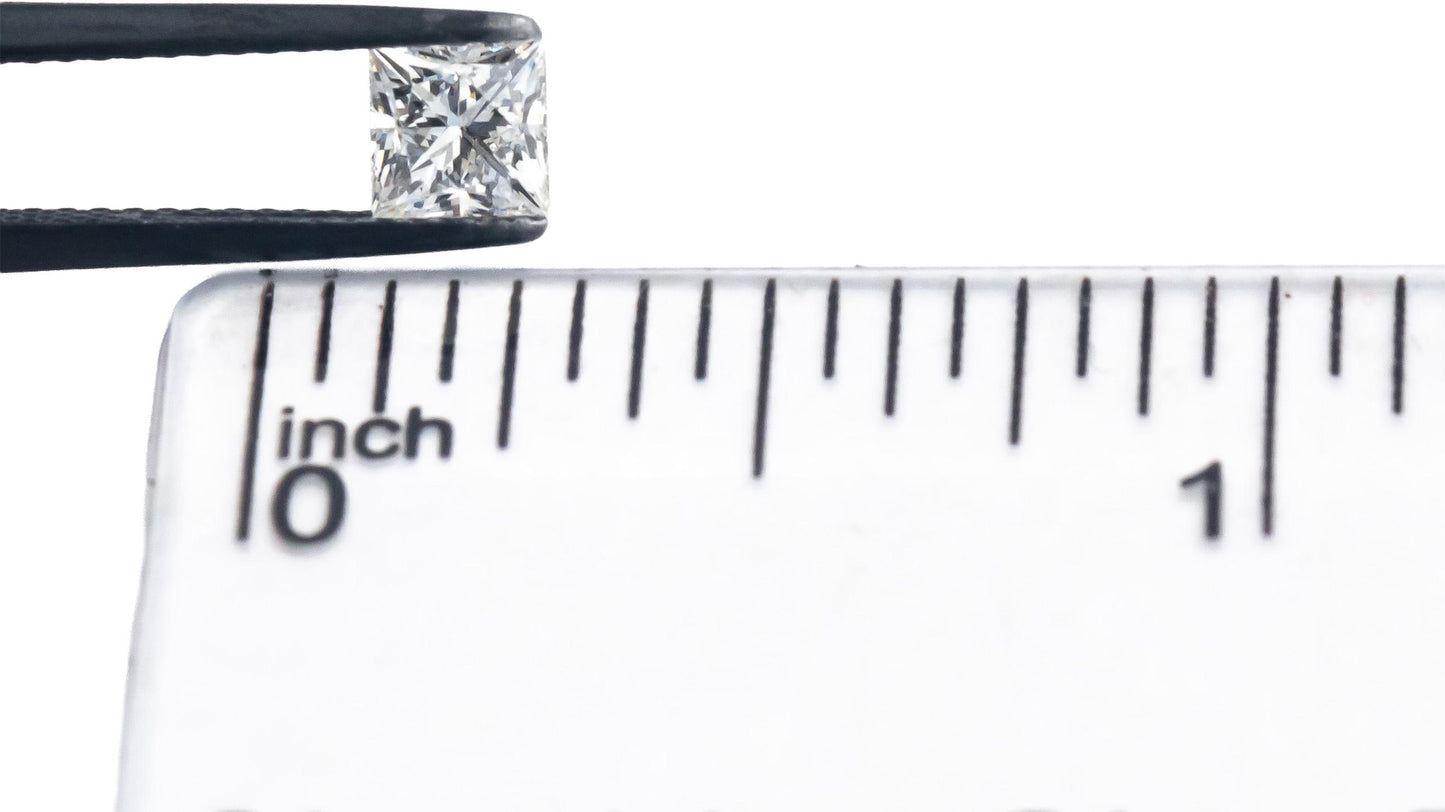 GSI Certified 0.60CT SI1/I Leo Princess Diamond Loose Stone w/ Report