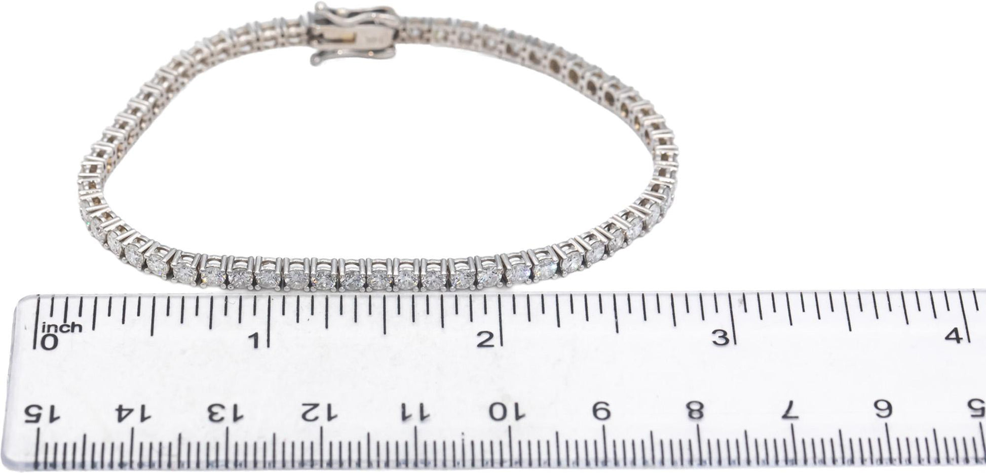 14k White Gold Jewelry Round Cut Diamond Tennis Bracelet 4.69CT