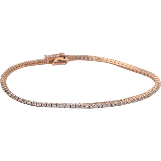 14k Rose Gold Jewelry 1.69CT Round Cut Prong Set Diamond Tennis Bracelet