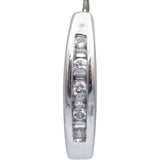 14k White Gold Jewelry Round Channel Set Diamond Hoop Huggie Earrings 0.25CT