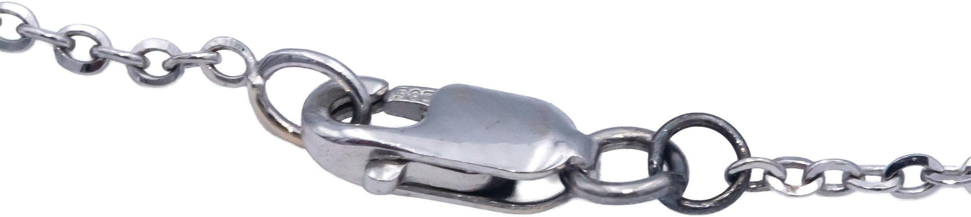 14k White Gold 0.50CT Round Cut Bezel Set Diamond By The Yard Necklace