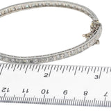 Antique Vintage Platinum & 14k Gold VS Diamond Filigree Bangle Bracelet 3.50CT