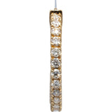 14k Yellow Gold Round Diamond Inside Out Circle Hoop Earrings 1.98CT