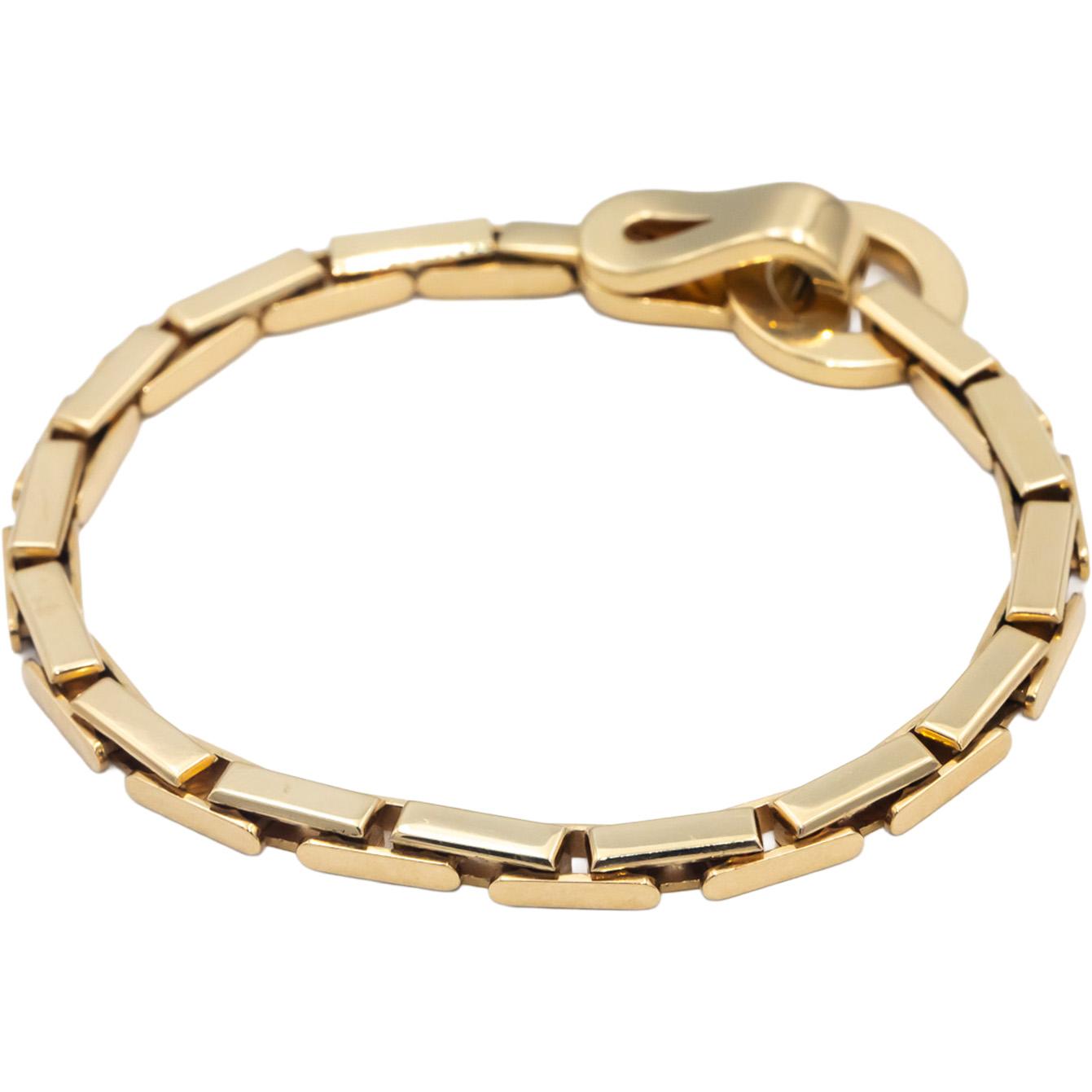 CARTIER 18k Yellow Gold Agrafe Collection Fancy Link Bracelet