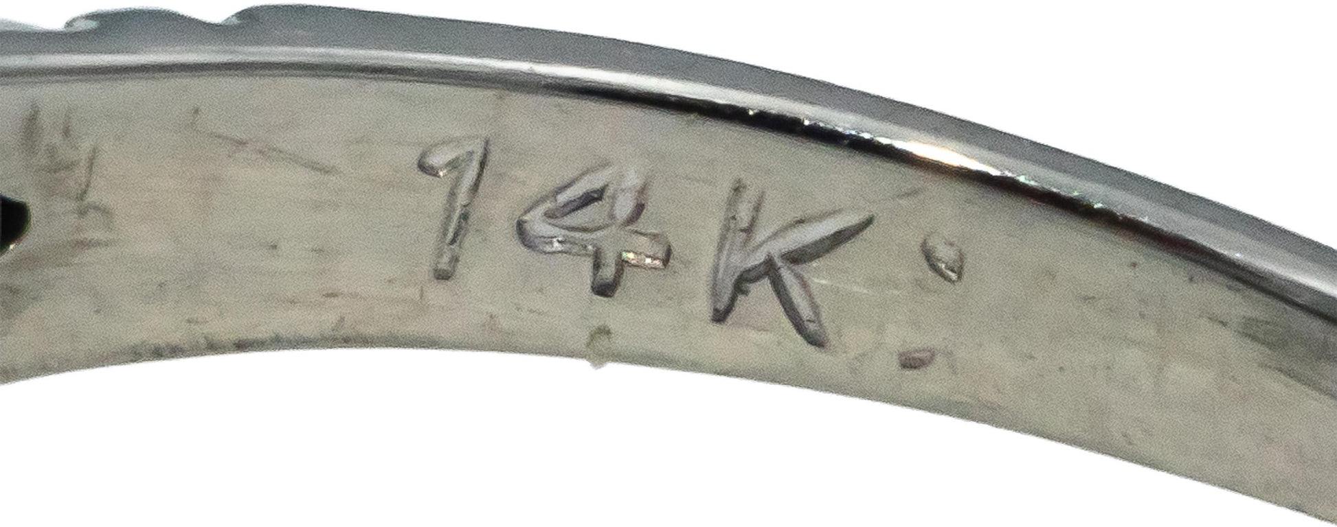 Vintage Antique Old Euro Diamond 14k White Gold Filigree Ring 0.51CT Size 5.75