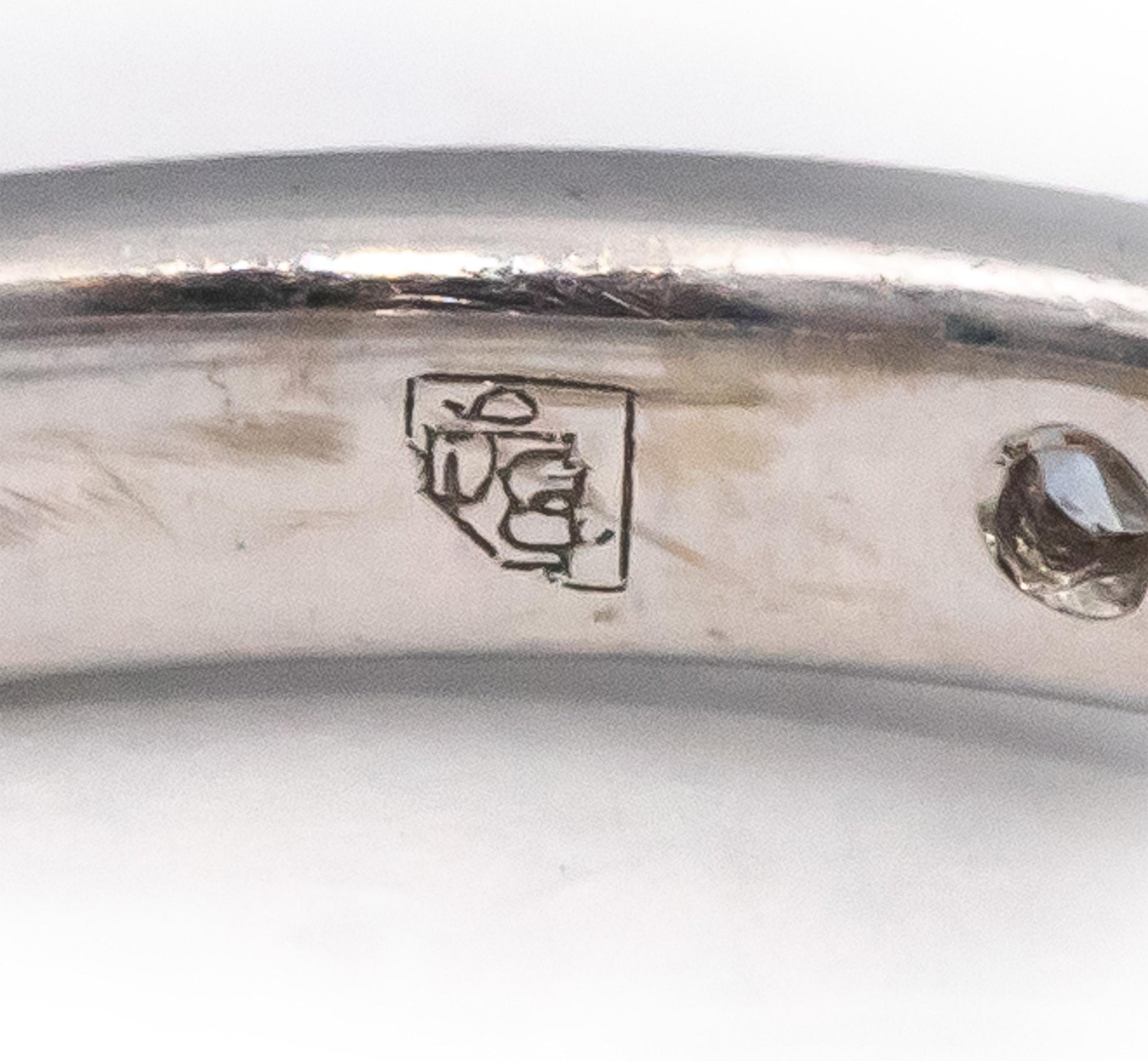 14k White Gold Oval Sapphire Round Diamond Cocktail Ring 1.62CT Size 6