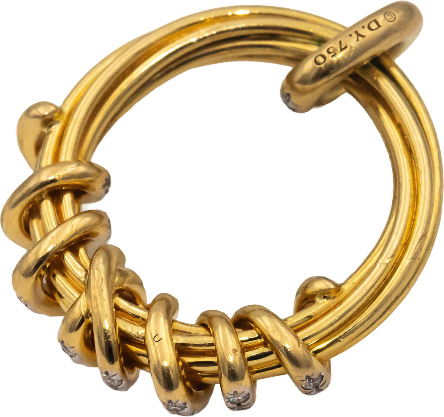 David Yurman 18k White Yellow Gold Helena VS Diamond Pendant 0.28CT $4500 Retail