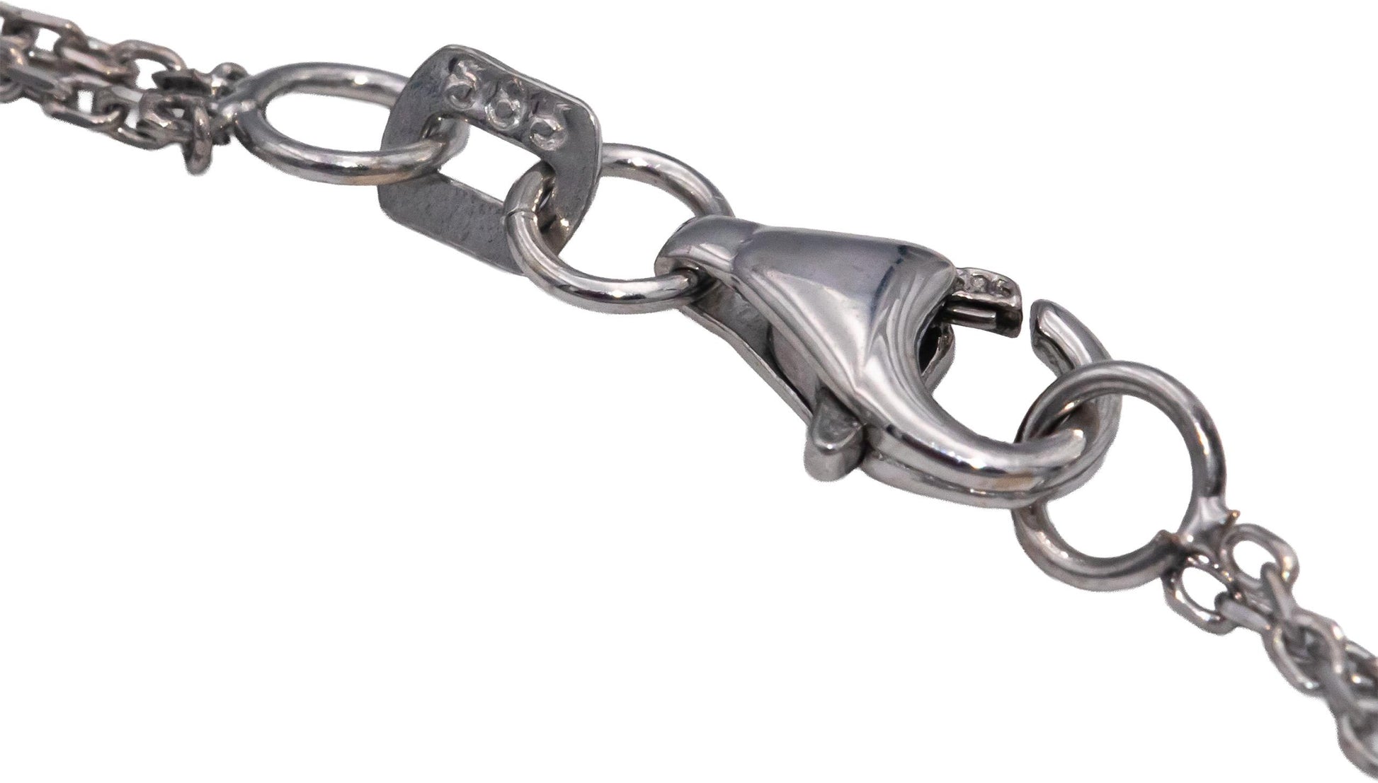 14k White Gold Round Diamond Cluster Pendant Double Chain Necklace 0.35CT