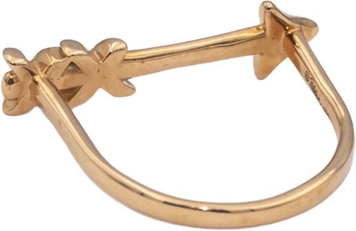 TIFFANY & CO 18k Rose Gold Paloma Picasso Graffiti Arrow Ring Size 3.25