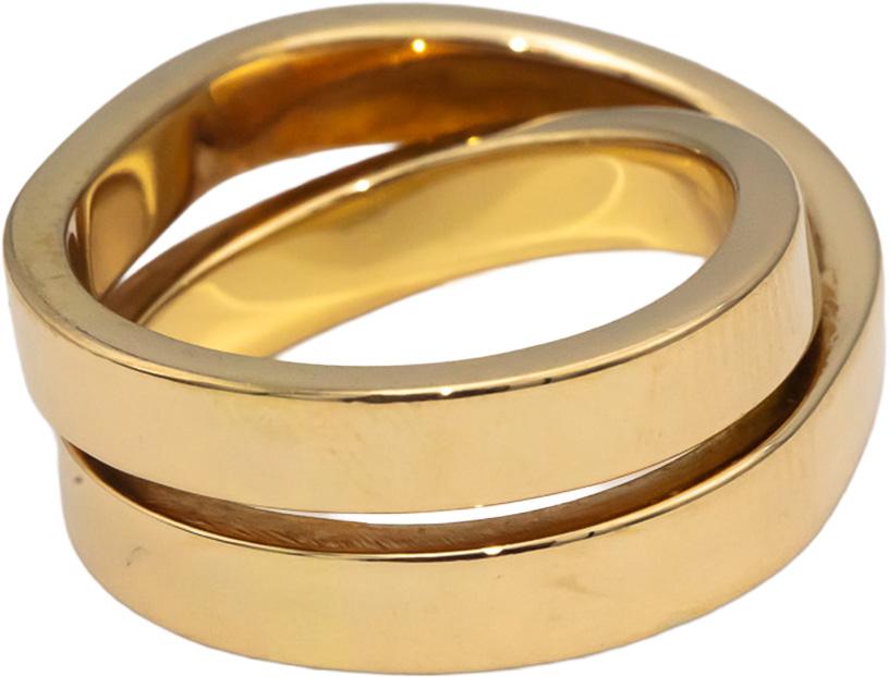 CARTIER Vintage 18k Yellow Gold Nouvelle Vague Crossover Ring 6.75 Euro 54