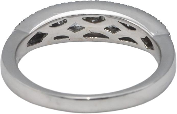 18k White Gold VS Round Diamond Band Ring 0.55CT Size 6.75