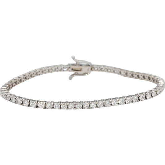 14k White Gold VS Round Diamond Tennis Bracelet 4.79CT