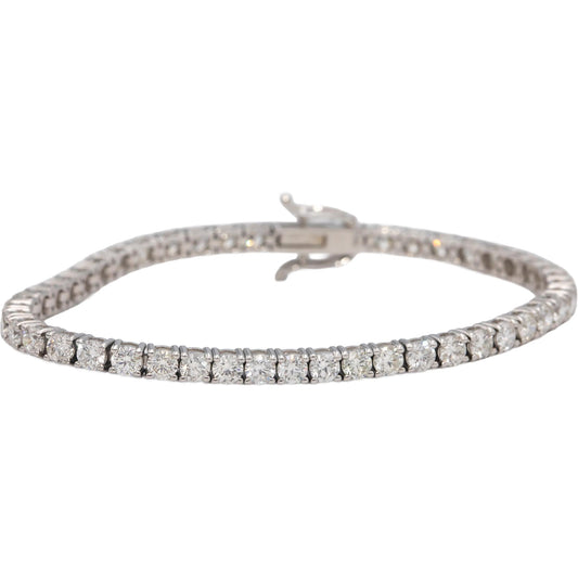14k White Gold VS Round Diamond Tennis Bracelet 8.19CT