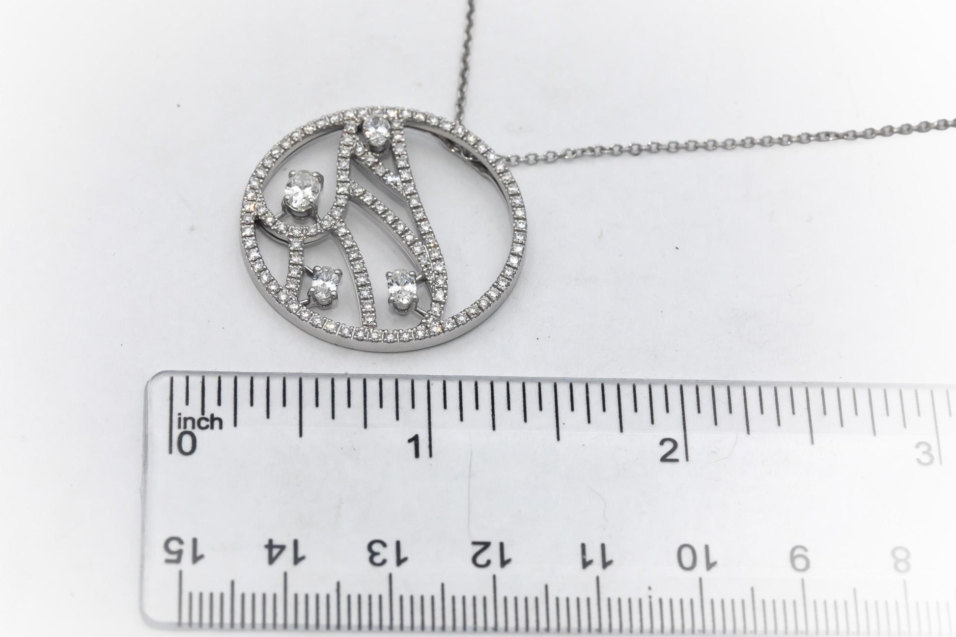 DAMIANI BATTITO 18k White Gold VS Diamond Pendant Necklace 2.0CT