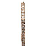10k Rose Gold Round Diamond Inside Out Hoop Earrings 5.0CT