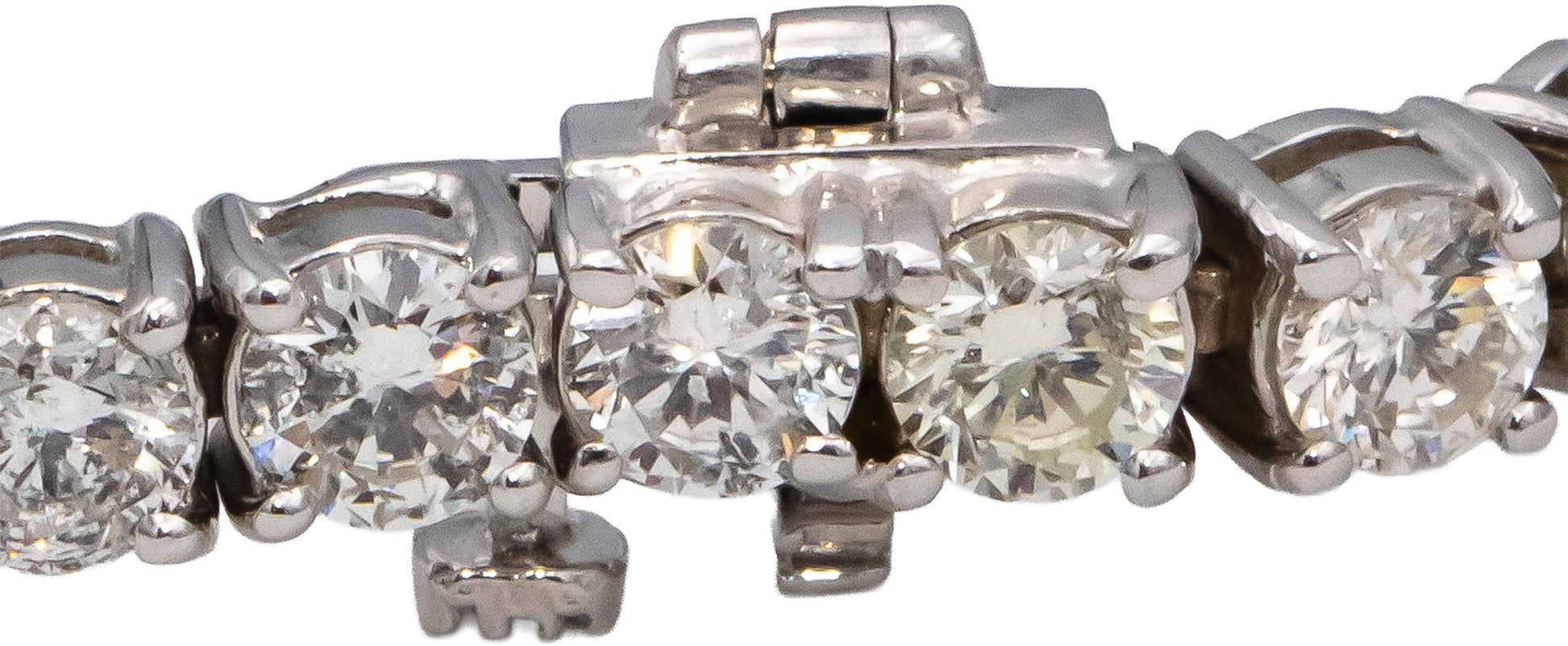 14k White Gold Round Diamond Tennis Bracelet 8.76CT