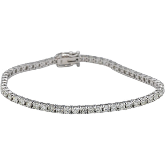 14k White Gold VS Round Diamond Tennis Bracelet 4.64CT