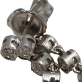 18k White Gold Round Diamond Drop Dangle Earrings 1.46CT