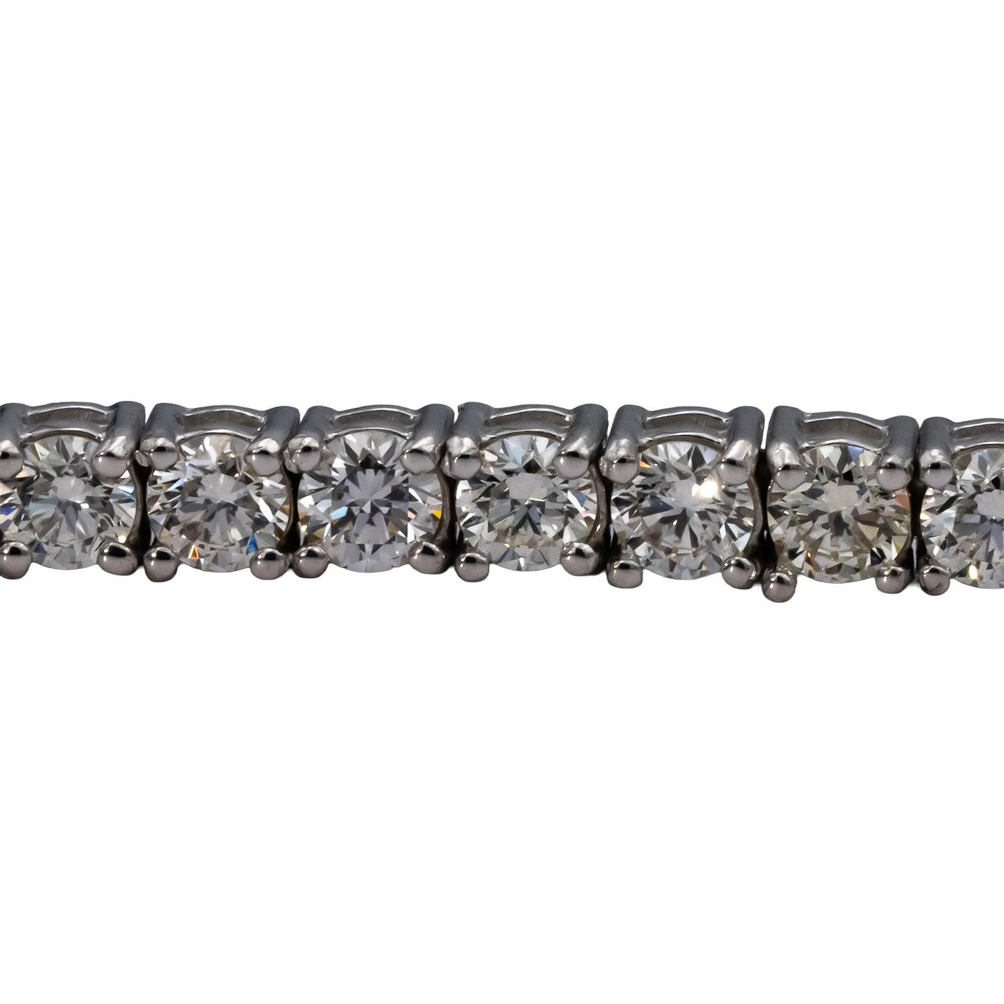 14k White Gold VS Round Diamond Tennis Bracelet 4.37CT