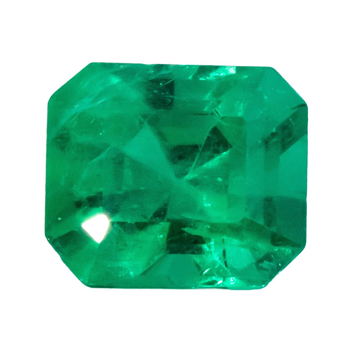 GIA Certified Octagon Cut Natural Colombian Emerald Loose Gemstone 2.55CT
