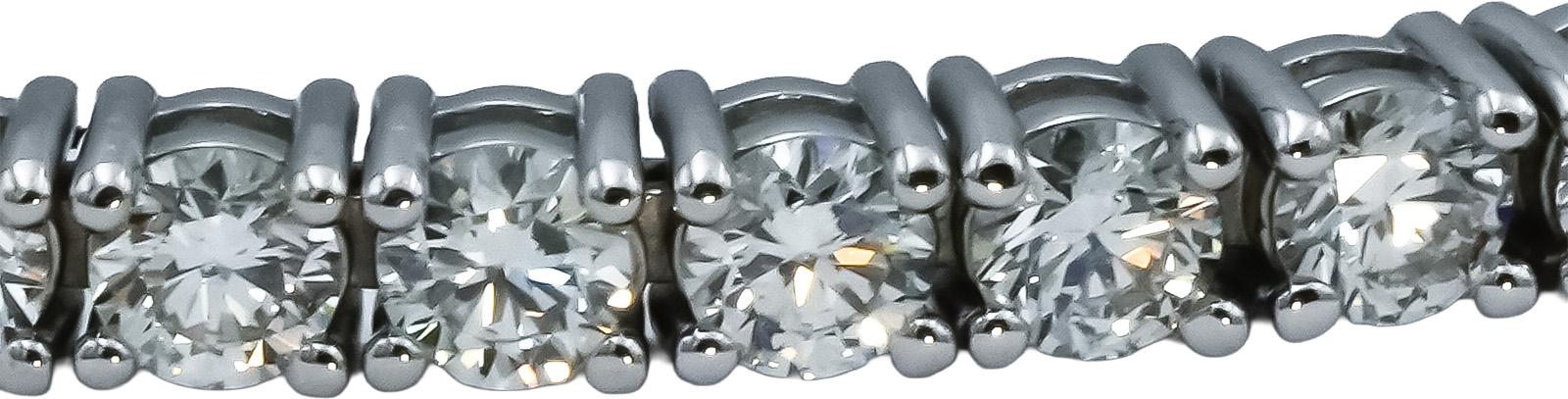 14k White Gold VS Round Diamond Tennis Bracelet 4.75CT