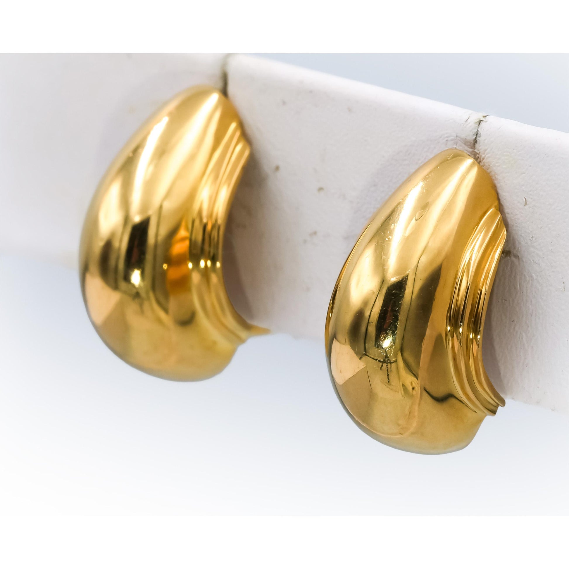 TIFFANY & CO. 18k Yellow Gold Paloma Picasso Vendome Half-Hoop Earrings