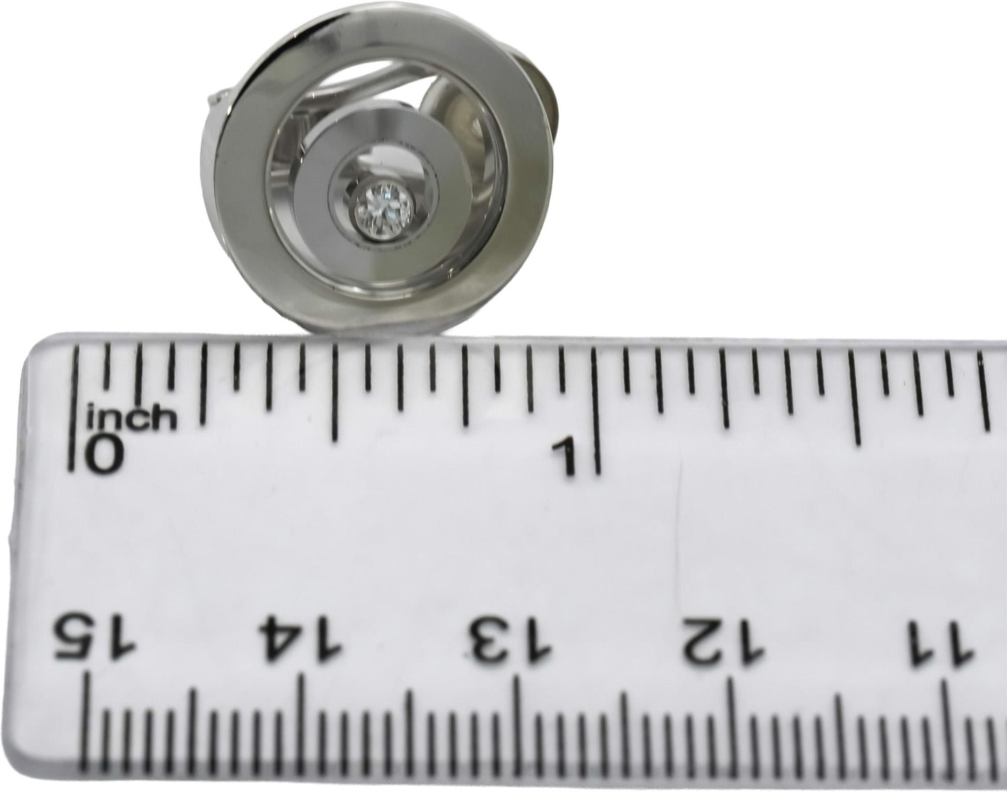 CHOPARD 18k White Gold Happy Spirit Diamond Double Round Earrings